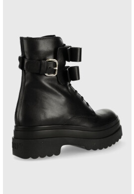 Red Valentino Кожени кубинки в черно с платформа - Pepit.bg