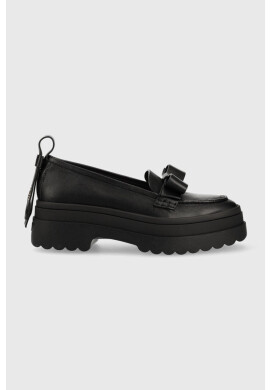 Red Valentino Кожени мокасини в черно с платформа - Pepit.bg