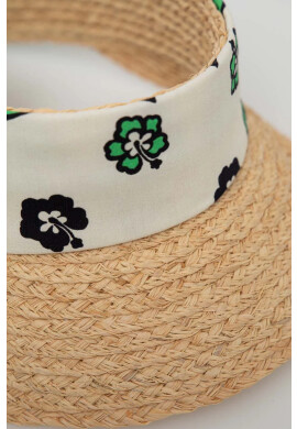 Red Valentino Козирка в бежово с десен - Pepit.bg