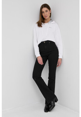Red Valentino Памучен суичър в черно с качулка с изчистен дизайн - Pepit.bg