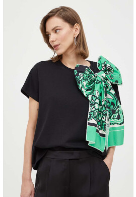 Red Valentino Памучна тениска в зелено - Pepit.bg