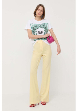 Red Valentino Памучна тениска в бяло - Pepit.bg