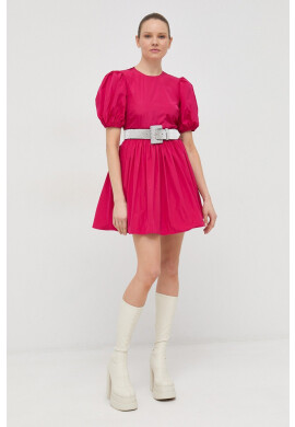 Red Valentino Рокля в розово къс модел разкроен модел - Pepit.bg