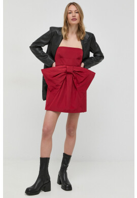 Red Valentino Рокля в червено къс модел разкроен модел - Pepit.bg