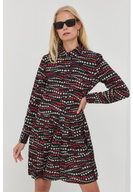 Red Valentino Рокля в черно къс модел разкроен модел - Pepit.bg