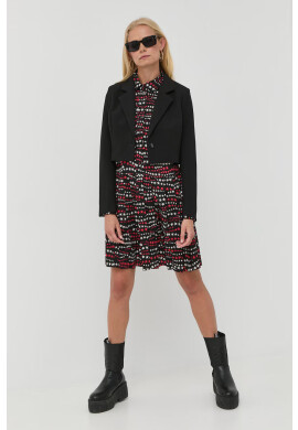 Red Valentino Рокля в черно къс модел разкроен модел - Pepit.bg