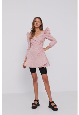 Red Valentino Рокля в розово къс модел разкроен модел - Pepit.bg