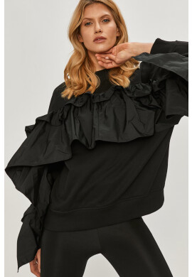 Red Valentino Суичър дамски в черно с изчистен дизайн - Pepit.bg