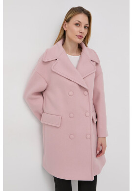 Red Valentino Вълнено палто в черно с преходна изолация с двуредно закопчаване - Pepit.bg