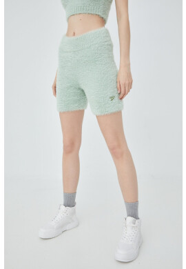 Reebok Classic Къси панталони H46811 в зелено с апликация с висока талия - Pepit.bg