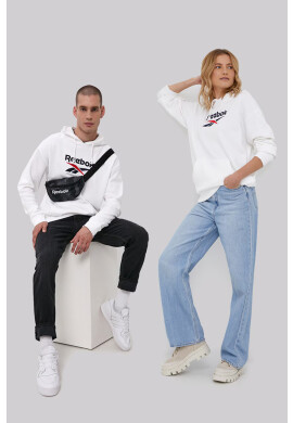 Reebok Classic Памучен суичър в бяло с апликация - Pepit.bg