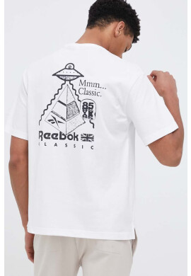 Reebok Classic Памучна тениска в бяло с принт - Pepit.bg