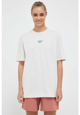 Reebok Classic Памучна тениска в сиво меланж на - Pepit.bg