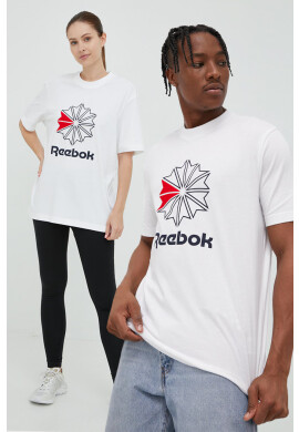 Reebok Classic Памучна тениска HD4015 в бяло с принт - Pepit.bg