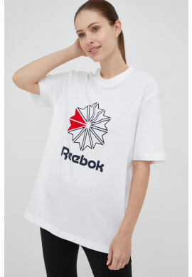 Reebok Classic Памучна тениска HD4015 в бяло с принт - Pepit.bg