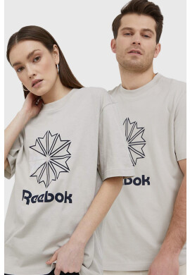 Reebok Classic Памучна тениска HD4016 в сиво с принт - Pepit.bg