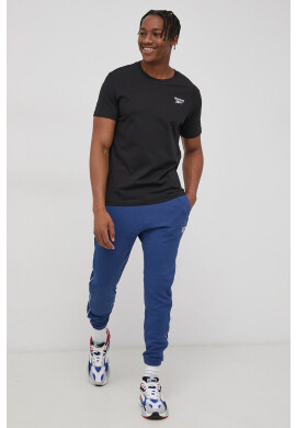Reebok Памучна тениска HG4441 в черно с принт - Pepit.bg