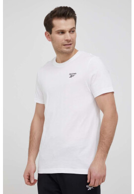 Reebok Памучна тениска HG4443 в бяло с принт - Pepit.bg