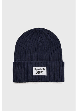 Reebok Шапка GH0430 в тъмносиньо с фина плетка от памук - Pepit.bg