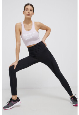 Reebok Спортен сутиен HB1056 в черно с десен - Pepit.bg