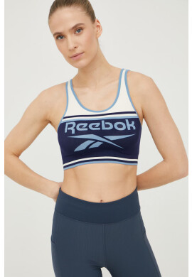 Reebok Спортен сутиен Kerys в тъмносиньо с десен - Pepit.bg