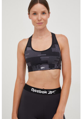Reebok Спортен сутиен Lux в сиво с десен - Pepit.bg