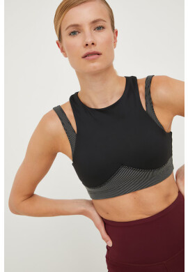 Reebok Сутиен за йога Studio Layered в черно с десен - Pepit.bg
