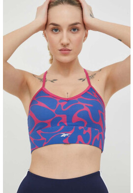 Reebok Спортен сутиен Workout Ready В синьо с десен - Pepit.bg