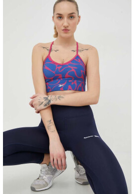 Reebok Спортен сутиен Workout Ready В синьо с десен - Pepit.bg