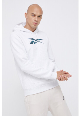 Reebok Суичър GR9187 мъжки в меланж на сиво - Pepit.bg