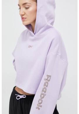 Reebok Суичър в лилаво с качулка с принт - Pepit.bg