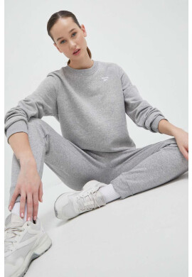 Reebok Суичър в сиво меланж на - Pepit.bg