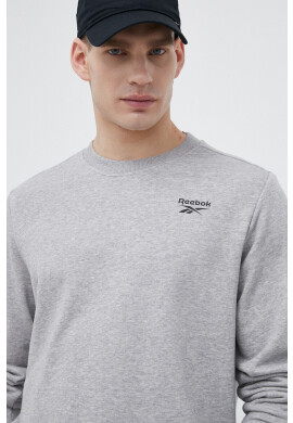 Reebok Суичър в сиво с изчистен дизайн - Pepit.bg