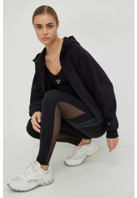 Reebok Суичър в черно с качулка с изчистен дизайн - Pepit.bg