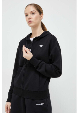 Reebok Суичър в черно с качулка с изчистен дизайн - Pepit.bg