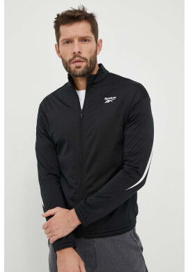 Reebok Суичър в черно с десен - Pepit.bg