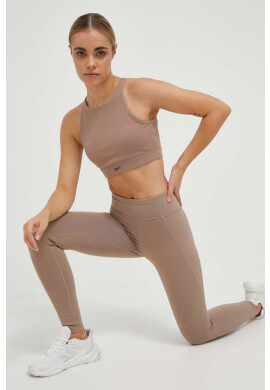 Reebok Сутиен за йога Long Line в бежово с изчистен дизайн - Pepit.bg