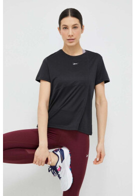 Reebok Тениска за бягане в черно - Pepit.bg