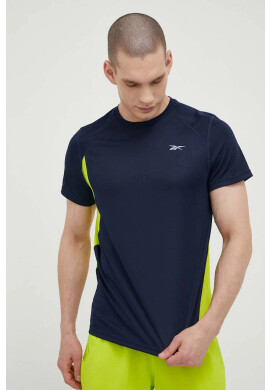 Reebok Тениска за бягане в тъмносиньо с десен - Pepit.bg