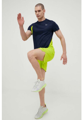 Reebok Тениска за бягане в тъмносиньо с десен - Pepit.bg