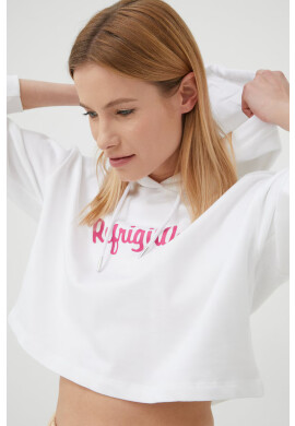 Refrigiwear Памучен суичър в бяло с принт - Pepit.bg