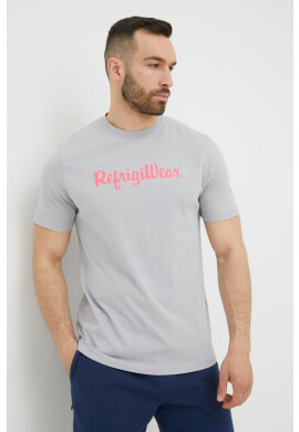 Refrigiwear Памучна тениска в сиво с принт - Pepit.bg