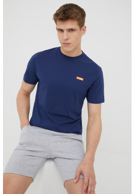 Refrigiwear Памучна тениска в тъмносиньо с изчистен дизайн - Pepit.bg
