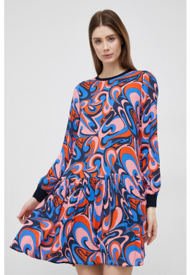 Rich & Royal Рокля Desigual в синьо къс модел разкроен модел - Pepit.bg