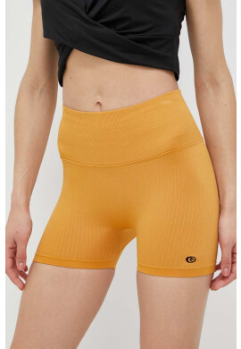 Rip Curl Къс панталон за трениране в жълто с изчистен дизайн с висока талия - Pepit.bg
