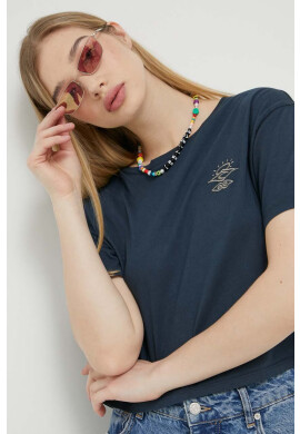 Rip Curl Памучна тениска в тъмносиньо - Pepit.bg
