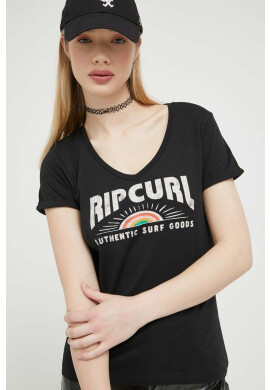Rip Curl Памучна тениска в черно - Pepit.bg