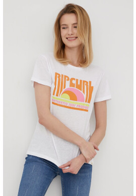 Rip Curl Памучна тениска в тъмносиньо с принт - Pepit.bg