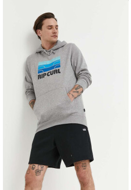 Rip Curl Суичър в сиво с качулка с принт - Pepit.bg