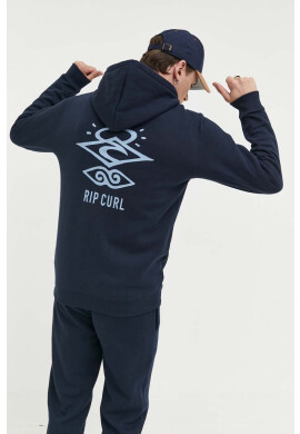 Rip Curl Суичър в тъмносиньо с качулка с принт - Pepit.bg
